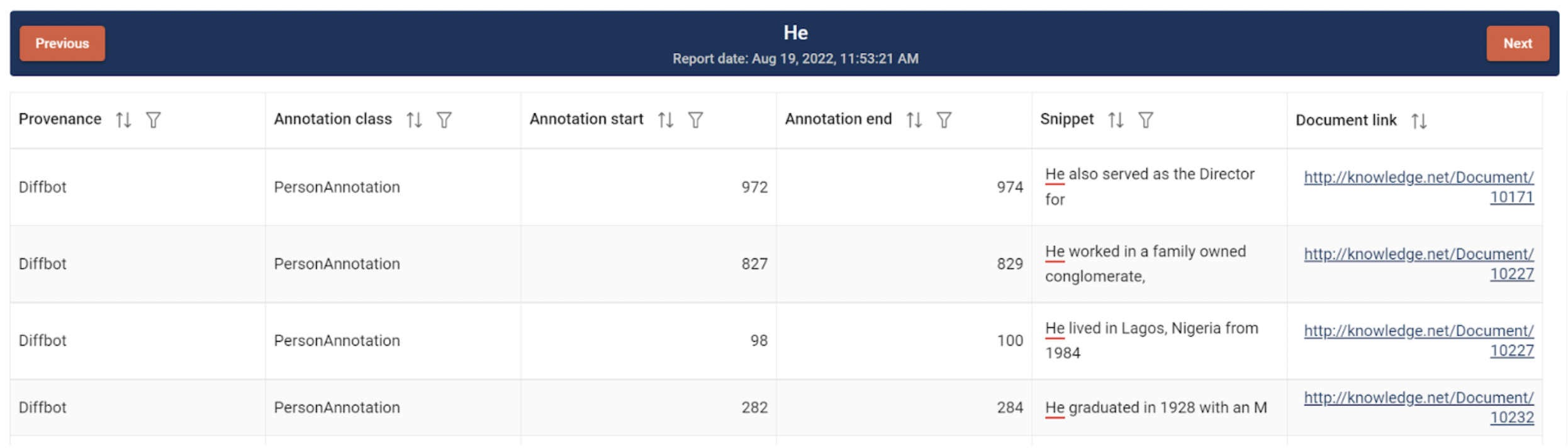 Reports View — Metadata Studio 3.8.0 documentation